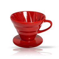 Premium Ceramic Manual Brewing Pourover Coffee 02 Dripper Filter Cup in Red