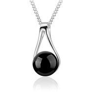 New 925 Silver Black Onyx Pendant Necklace Girls Fashion Jewelry N2