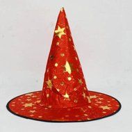 Halloween Costume Accessory Stars Print Cap Adult Womens Mens Witch Cool Hat HOT (Red) N2