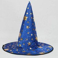 Halloween Costume Accessory Stars Print Cap Adult Womens Mens Witch Cool Hat HOT (Red) N3