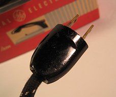 Vintage General Electric Travel Iron, Fabric Cord, Original Box, 1950's, Bakelite Handle N6