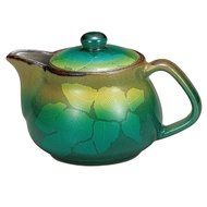 Kutani pottery teapot pot silver sasanqua (with tea strainer)