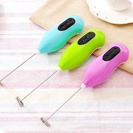 "Colorful Mini Stainless Steel Egg Mixer Coffee Cappuccino Frother Egg Beater Mixer Kitchen Tool (Pink)" shopping