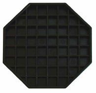 Update International DT-6X6 Octagonal Plastic Drip Tray, 6 by 6-Inch - Set of 3