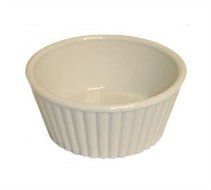 Thunder Group PLRM005W 12-Pack Fluted Ramekin, 5-Ounce, Bone White