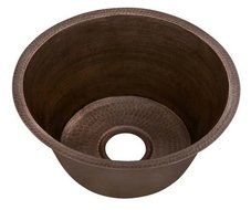Belle Foret BFC3KITWC Large Round Copper Kitchen Sink with Flat Bottom, Weathered Copper by Belle Foret