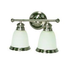 Nuvo 60/623 Two Light Vanity with Satin Frosted Glass, Smoked Nickel by Nuvo