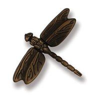 Dragonfly in Flight Doorbell Ringer - Nickel Silver by Michael Healy Designs