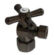 Kingston Brass CC43105X Vintage 1/2-Inch Fip x 3/8-Inch OD 1/4 Angle Stop, Oil Rubbed Bronze by Kingston Brass