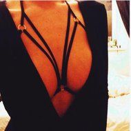 Underwear ，Beautyvan Comfortable Fashion Womens Elastic Bra Strappy Hollow Out Bra Bustier (L, Black) N2