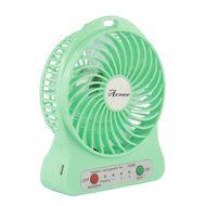 Acmee&reg; 4-inch Mini Hand Held Portable USB Fan Powered by Premium 2600mAh 18650 Lithium Rechargeable Battery, 4... N17