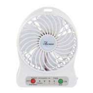 Acmee&reg; 4-inch Mini Hand Held Portable USB Fan Powered by Premium 2600mAh 18650 Lithium Rechargeable Battery, 4... N18