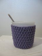 Handmade Crochet Ice Cream Pint Cozy in Lavender N2