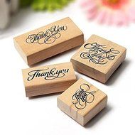 Saver Vintage Wordart Thank You Wooden Rubber Stamp Scrapbooking Craft