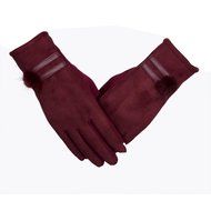 Mittens,Morecome Women Touch Screen Gloves Winter Warm Soft Wrist Gloves (Red)