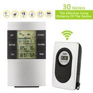 Semlos Wireless Weather Station Clock Indoor/Outdoor Weather Forecaster Station LCD Display with Thermometer,... N6