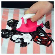 Glodeals Mini Iron DIY Crafting Ironing 180℃ Portable Small Irons Ironing Tools Pink N4