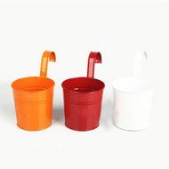 Puraid(TM) 1Pcs Unique Design Iron Hanging Flower Pots Garden Plant Hanging Barrels Pastoral Balcony Decor Multicolors...