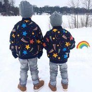 Coat ,BeautyVan Kids Child Boy Girl Starry Coat Jackets Winter Thick Top Waistcoat Clothes Coat (5T, Black) N3