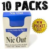 (10) Nic Out Disposable Cigarette Filter (150 filters) Removes Tar