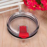 Morecome Spill And Splash Resistant Lid With Slider Closure For 30 Oz (Black) N4