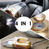 Car Vacuum Cleaner, Ideashop 4 in 1 Protable 12V 100W Handheld Auto Vacuum Cleaner Wet and Dry Dual-use With LED... N4