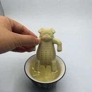 OKDEALS Silicone Tea Coffee Infuser Pug In A Mug Teapot Herbal Spice Strainer Filter (white) N2