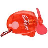 Generic Handheld Mini Water Spray Fan Portable Cool Mist Sport Beach Fan with Hook (Red) N4