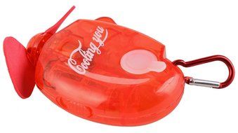 Generic Handheld Mini Water Spray Fan Portable Cool Mist Sport Beach Fan with Hook (Red) N5