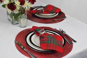 DII Christmas Holiday Holly Jolly Plaid Napkin, Set of 6 N51