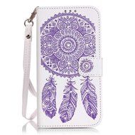 iPhone 7 Case, PHEZEN Dream Catcher Design Bling Diamond PU Leather Wallet Case [Magnetic Closure] [Credit Card... N4