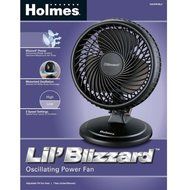 Holmes Lil&#039; Blizzard 8-Inch Oscillating Table Fan Holmes Two-Speed Oscillating Personal Table Fan, Plastic ,black... N3