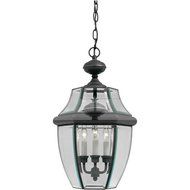 Forte Lighting 1605-03-14 Traditional 3-Light Exterior Hanging Lantern with Clear Beveled Glass, Royal Bronze...