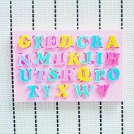 Freds Mold - 26 Alphabet Letters Mold Decor Theme Fondant Silicone Sugar Mold, Small