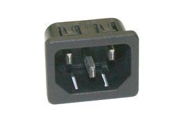 Interpower 8301311 IEC 60320 C14 Snap In Power Inlet with Solder Tabs 1.5mm Panel Thickness, IEC 60320 C14 Socket...