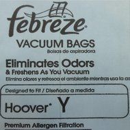 10 Allergy Filtration Hoover Type Y Scented Replacement Vacuum Bags To Fit Hoover WindTunnel and Tempo Uprights... N3