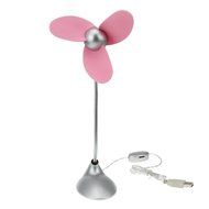 Starsource USB Foldable Portable Three Fan Blade Mini Desktop Fan With ON/OFF Switch ( Pink ) N5