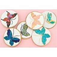 Sher FOUR-C Plastic Stencil Set Top Decorating for Cup Cake Color White,3PCS/Set