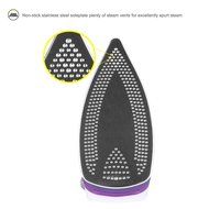 ZZ TI962-P Dual Voltage Travel Steam Iron with Stainless Steel Soleplate 1000 Watt, Purple N4