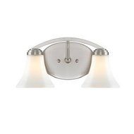 Golden Lighting 7158-BA2 PW-OP Bath Vanity with Opal Glass Shades, Pewter Finish by Golden Lighting
