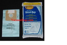 Riccar SL EnviroCare Vacuum Cleaner Bags / 6 pack - Generic w/Dust Seal &amp; Closure (RSLP-6)