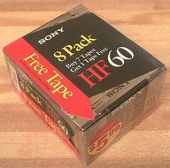 Sony Blank Audio Cassette Tape HF60 HF-60 (8-Pack)
