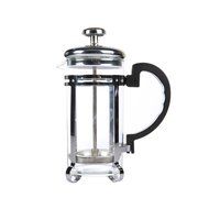 XHHOME French Press Coffee Pot 12oz, Stainless Steel Case,Heat-resistant Glass Pot,Stainless Mesh Filter (Silver)