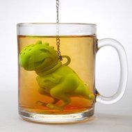 StMelody Dinosaur Style Silicone Tea Infuser Tea Strainers Tea Filters(Pink)