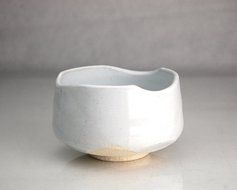 White Kohiki Japanese Ceremony Tea Bowl | Chawan | #47114 | Hand Made | Kohiki Minoyaki | White | 15oz | Japan | N2
