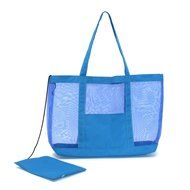 SySrion Mesh Beach Tote Bag Stay Away From Sand for the Beach-Also good for Pool &amp; Boating (blue)