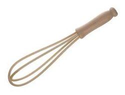 ScanWood 10&quot; Beechwood &amp; Rattan Wooden Mixing Whisk