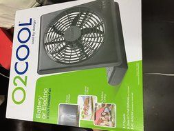 O2 cool battery or electric 8 inch portable fan