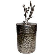A&amp;B Home KIH39639 7.5 x 5 x 18 in. Aluminium &amp; Iron Lidded Jar, Itlalian