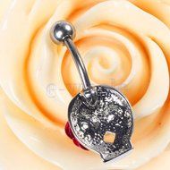 NEW Crystal Rhinestone Belly Button Ring Navel Bar Body Piercing Jewelry BE N2